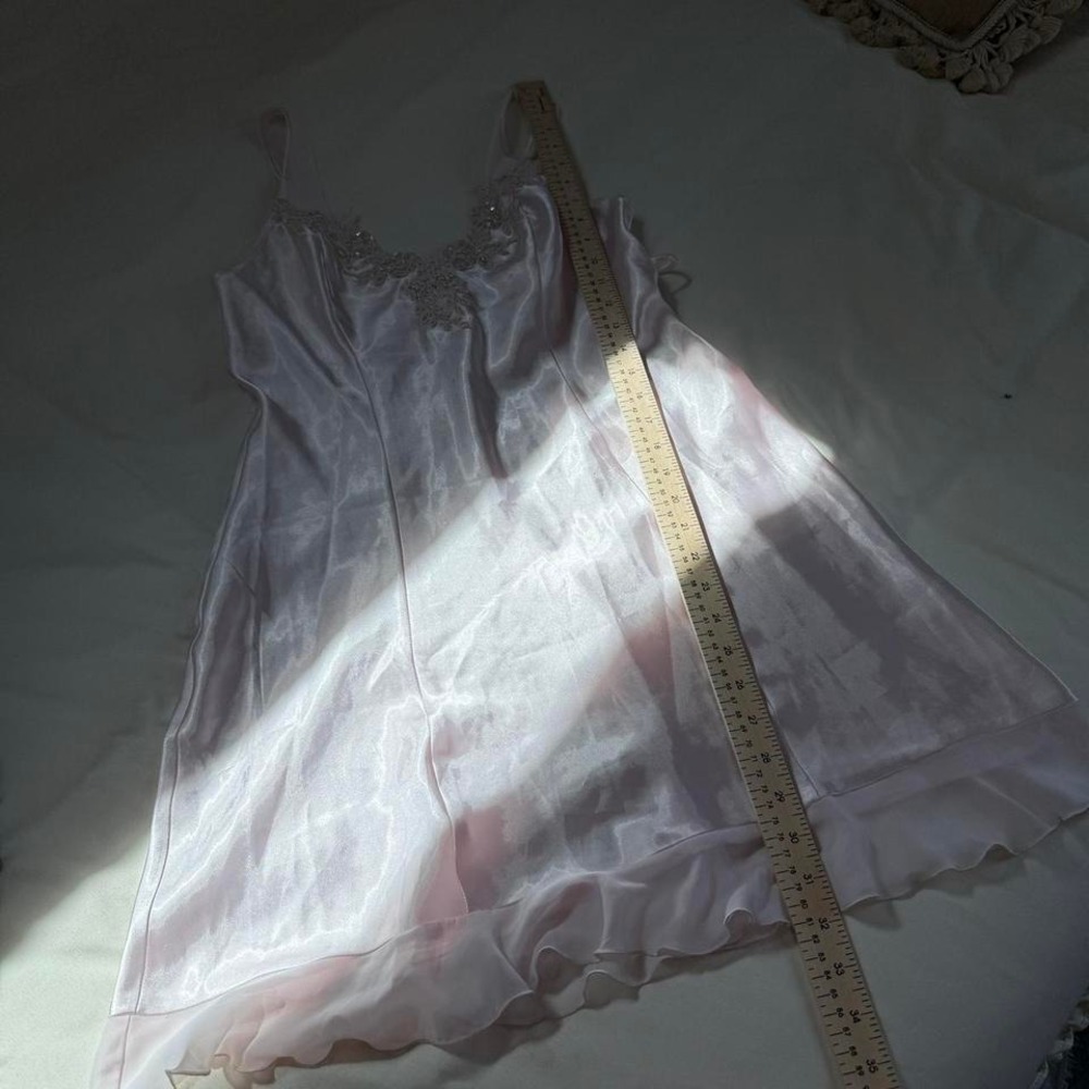 pink fairy slip dress  90s light pink slip dress Linea Donatella size medium - Picture 4 of 7